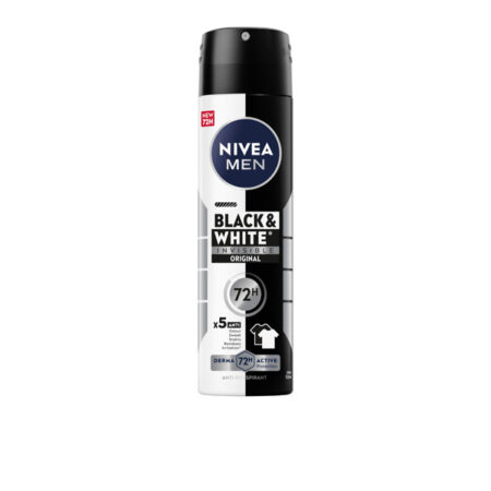 Anti-perspirant Black/White Invisible 72h Nivea Men 150 ml.