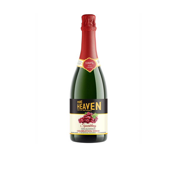 Champagne Red Grape Sparkling Heaven Non-Alcoholic 100% 750 ml.