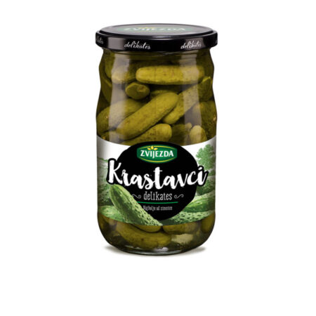 Pickled Gherkins Zviezda 670 g.