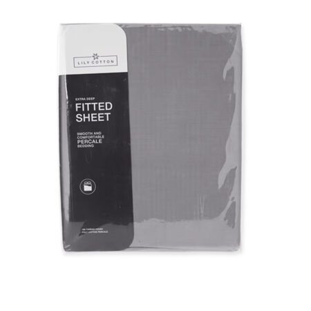 Fitted sheet Lily Cotton King Light Grey 152x200 cm.