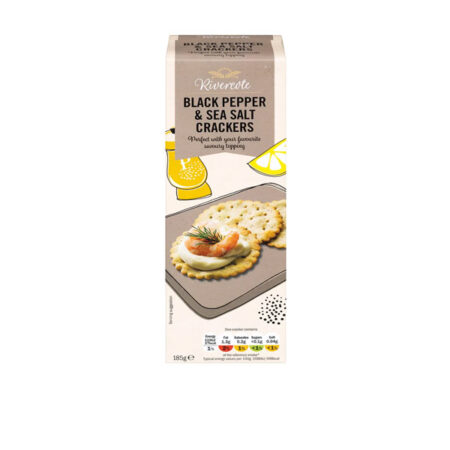 Rivercote Crackers Black Pepper&Sea Salt 185g