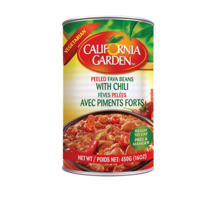 Peeled Fava Beans with Chilli California Garden 400 g. /Halal/Ready To Eat