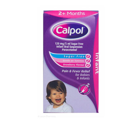 Infant Suspension Sugar Free Paracetamol 2+ Month Strawberry Calpol 60 ml.