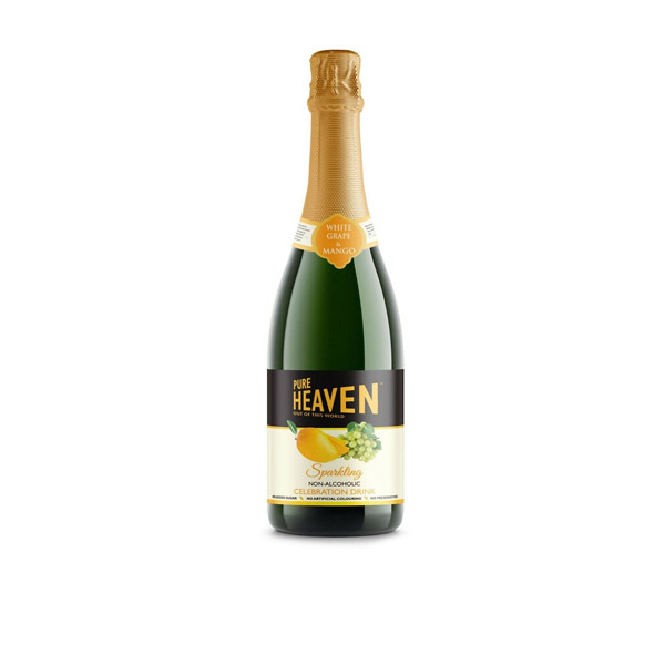 Champagne Mango/White Grape Sparkling Heaven Non-Alcoholic 100% 750 ml.