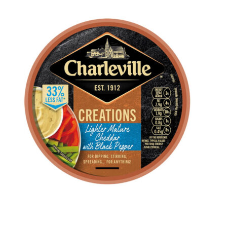 Spread Cheddar With Black Pepper Charleville 125 g.