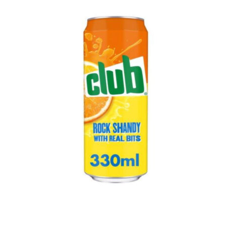 Club Rock Shandy 330 ml. "Including 0.15c Return Deposits"