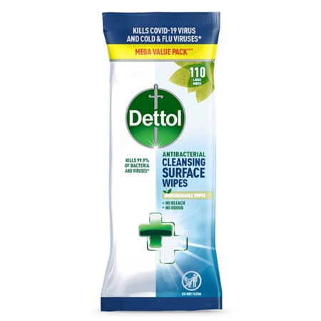 Wipes Antibacterial Suraface Clean Dettol 110 pcs.