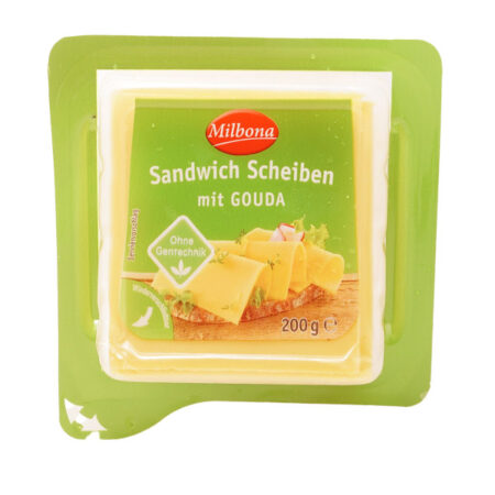 Gouda Slices Cheese Milbona 200 g.