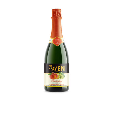 Champagne White Grape/Peach Sparkling Heaven Non-Alcoholic 100% 750 ml.