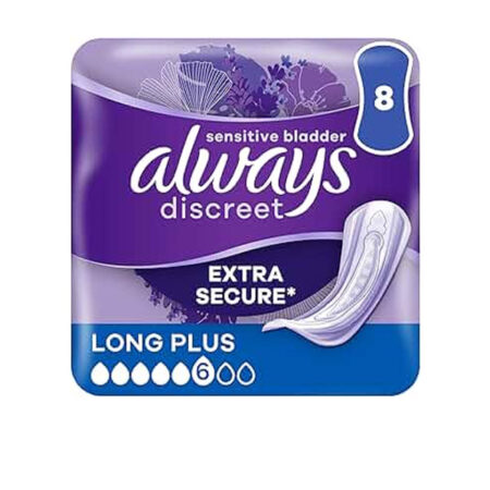Liners Always Discreet Extra Secure N6 Long Plus 8 pads.