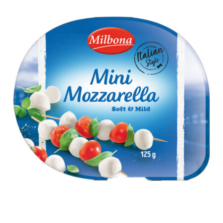 Mini Mozzarella Soft/Mild Green Milbona 125 g.