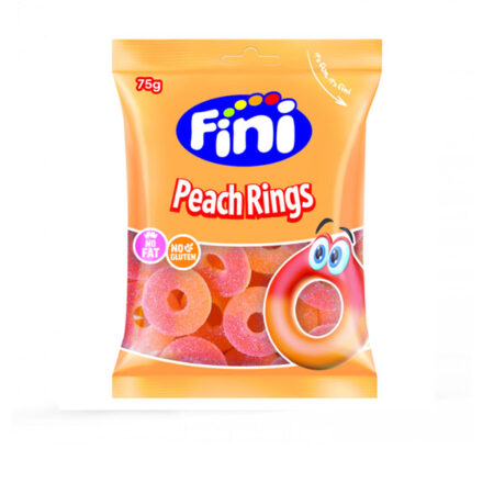 Peach Rings No Fat, No Gluten Fini 80 g.
