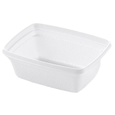 Plastic White Bowl Rectangle 9x13 cm (10 pcs.)