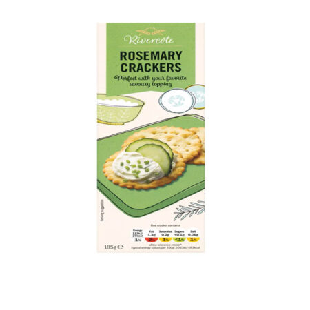 Rivercote Crackers Rosemary 185 g.