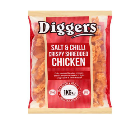 Salt&Chilli Chicken Crispy Shredded Diggers 1 kg. Frozen/Halal.