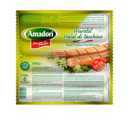 Sausages Turkey Frankfurter Amadori 1 kg. /Halal