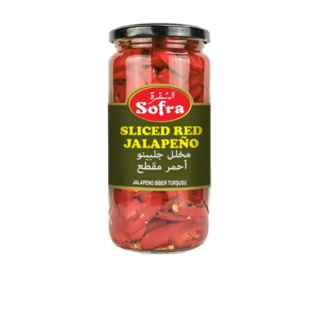 Sliced Red Jalapeno Sofra 480 g.