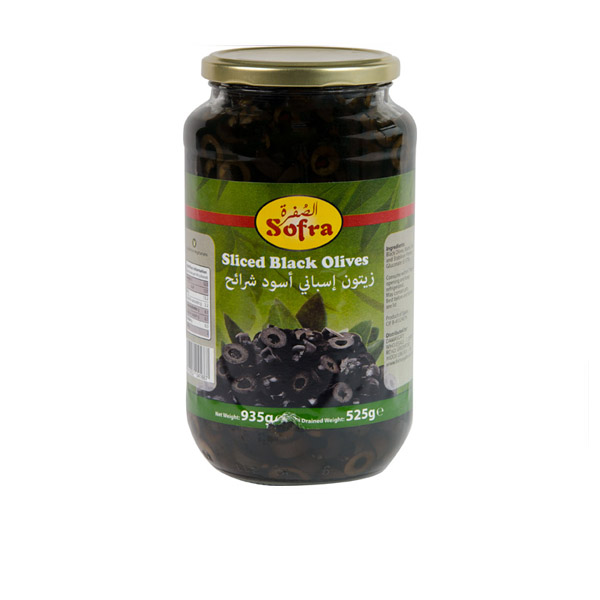 Sliced Black Olives Sofra 330 g.