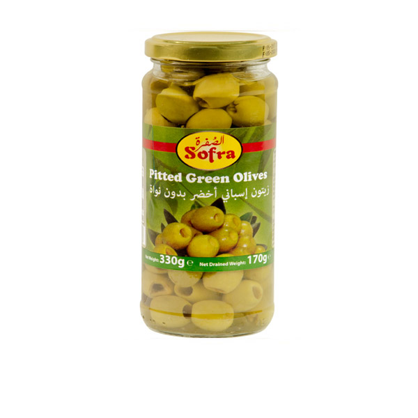 Pitted Green Olives Sofra 330 g.