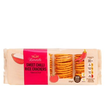 Rice Crackers Sweet Chilli Rivercote 100 g. Gluten Free