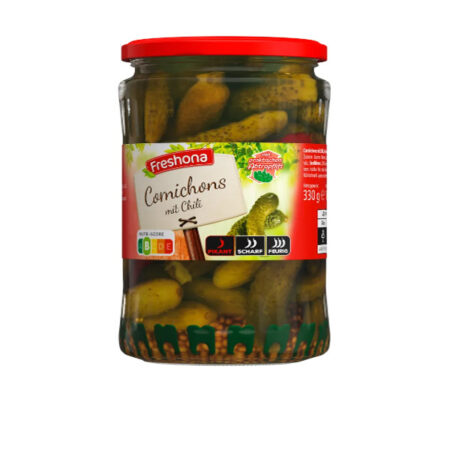 Cornichons With Chilli Freshona 330 g.
