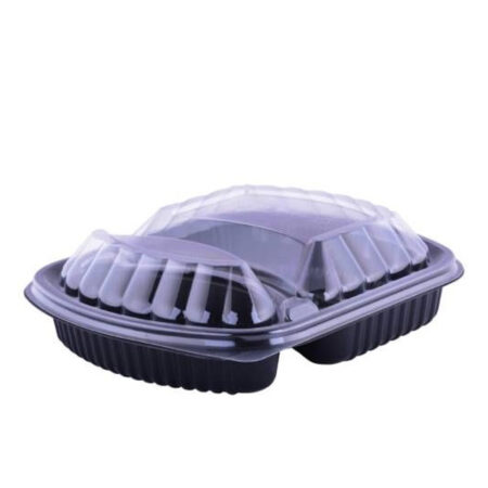 Meal Box 2 Side Microwave Only Black (1 pcs.)