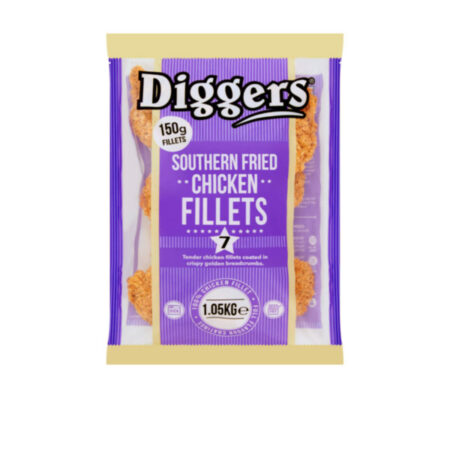 Southern Fried Chicken Fillets Diggers 1 kg.