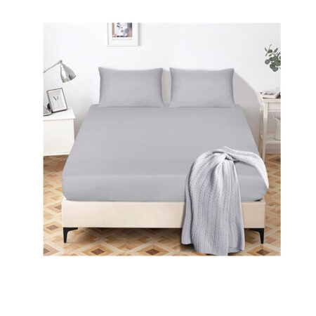 Single Fitted Sheet Silver Rich Choice 91x190 cm.