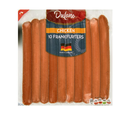 Chicken Frankfurters 10 in 1 Dulano 350 g.
