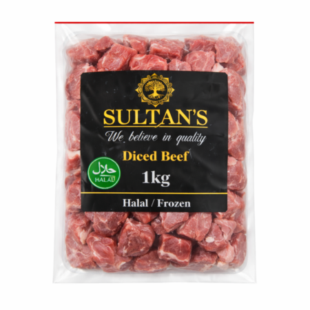 Diced Beef Sultan 1 kg. Halal/Frozen