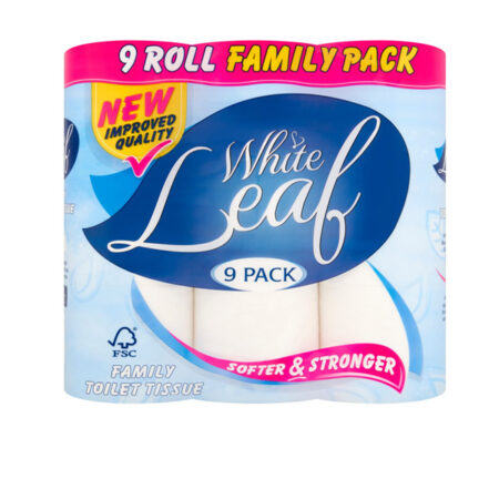 Family Toilet Paper White Leaf Softer/Stronger 9 pcs.