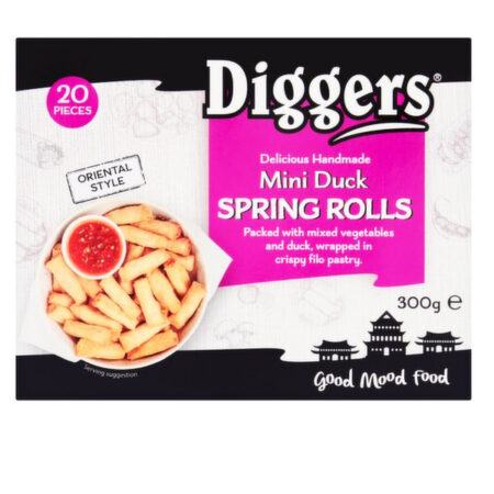 Mini Duck Spring Rolls Diggers 300 g. Frozen/Halal