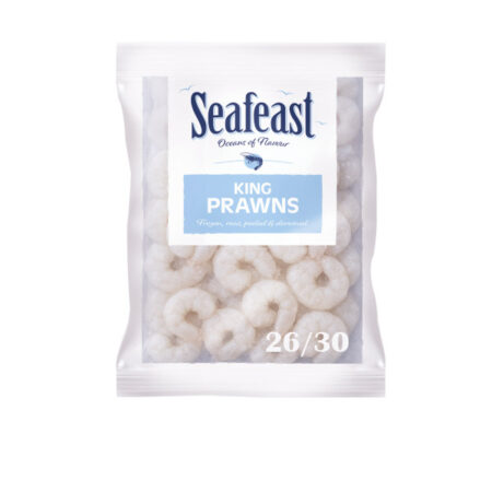 Peeled/Raw King Prawns 26/30 Seafeast 1 kg.