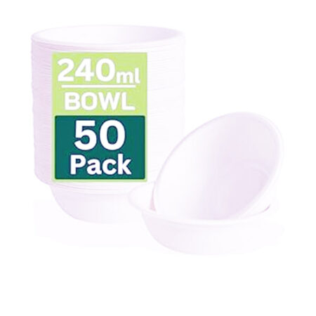 White Paper Bowl 9oz 50 pcs.