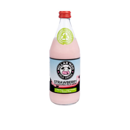 Strawberry Flavoured Milk Drink Millar Moo 500 ml.