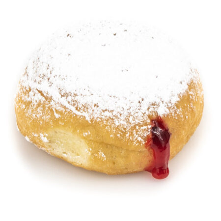 Raspberry Filled Powdered Donut 1 pcs.