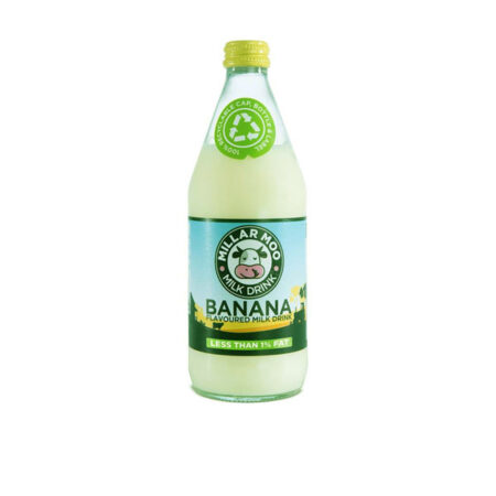 Banana Flavoured Milk Drink Millar Moo 500 ml.