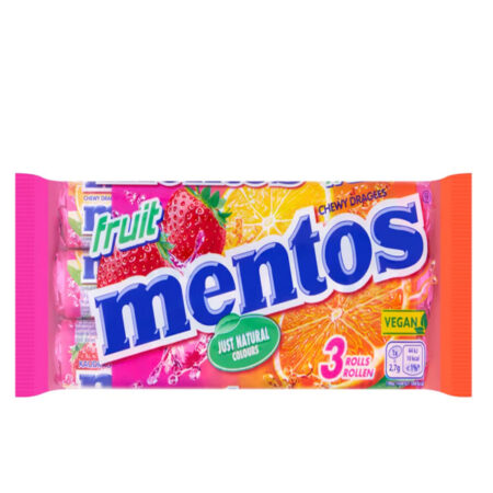 Chewy Fruit Mentos 3 Rolls