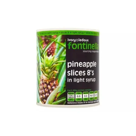 Pineaple Slices 8's In Light Syrup 825 g.