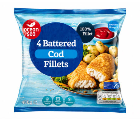 Battered Cod Fillets Ocean Sea 450 g.