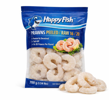 Prawns Peeled/Raw 16/20 Happy Fish 1 kg. /Frozen