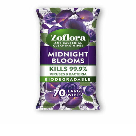 Antibacterial Cleaning Wipes Midnight Blooms Zoflora 70 pcs.