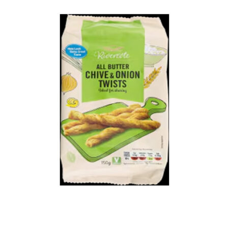 All Butter Chive/Onion Twists Rivercote 150 g.