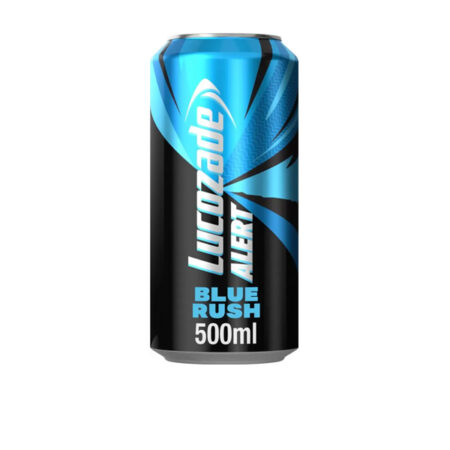 Sparkling Energy Drink Blue Rush Lucozade Alert 500 ml. “Including 0.15 c Return Deposits”