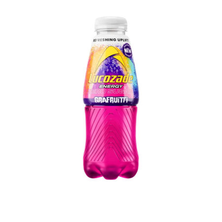 Sparkling Energy Drink Grafruitti Lucozade 500 ml. /Sugar Free “Including 0.15 c Return Deposits”